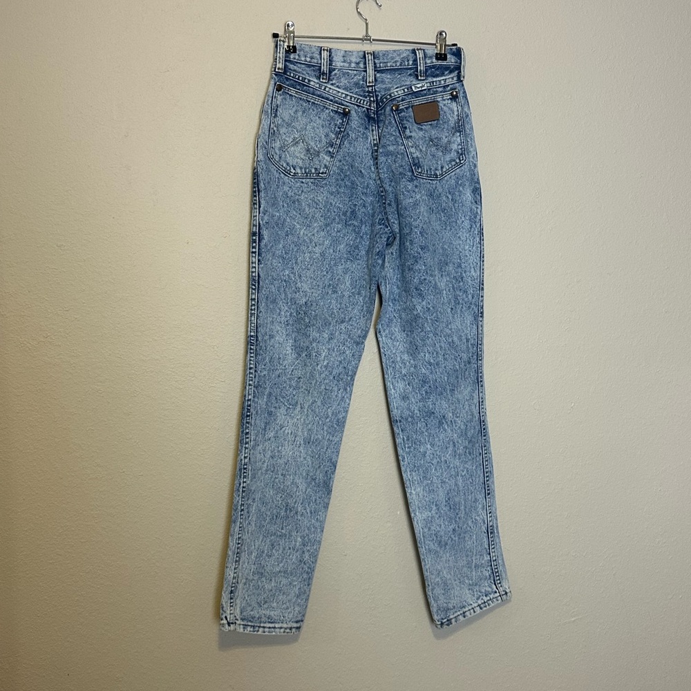 Vintage Wrangler High Waisted Mom Jeans Straight Leg Acid Wash‎ Pleated Size 13 - Picture 6 of 12